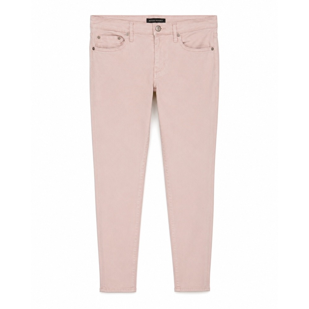 Banana Republic Skinny Jeans Womens 26/2 Pink Raw Hem Mid Rise Ankle Pants